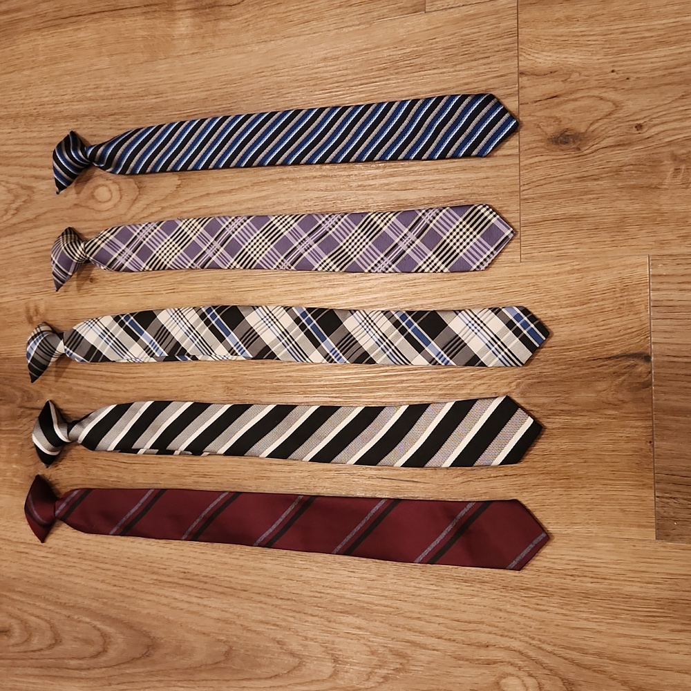 Set of Five Stylish Ties